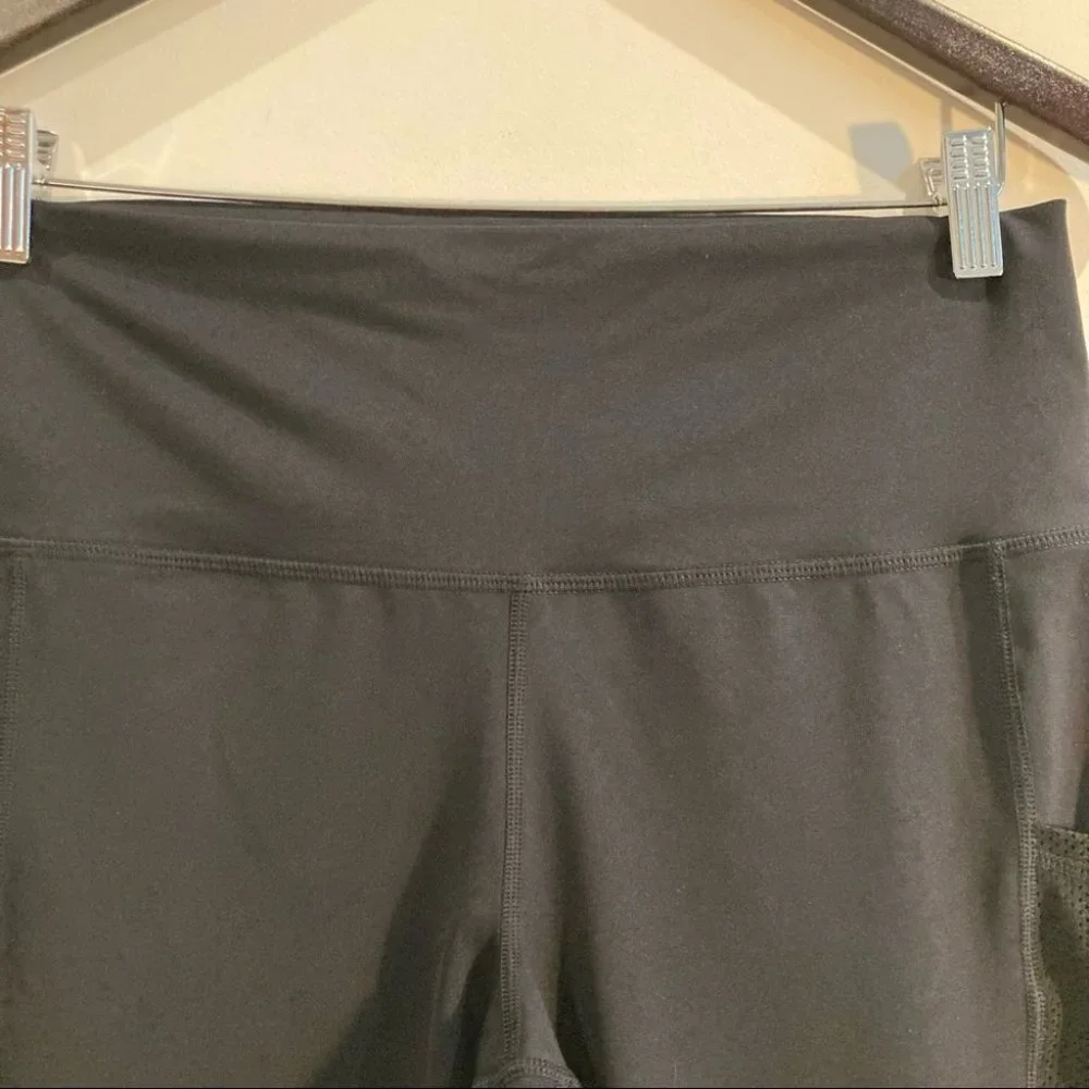 AERIE Sz XL Mesh  Pockets Comfort Waist 7/8 Leggings - Picture 4 of 6